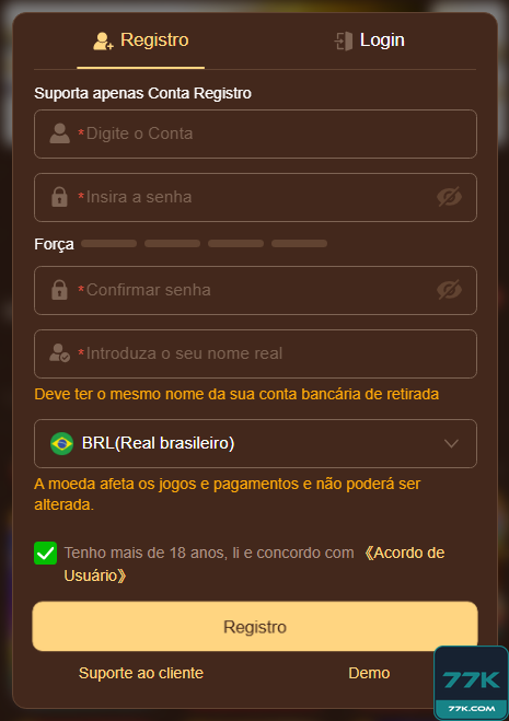 Registre-se no 77k.com Hoje e Ganhe Recompensas